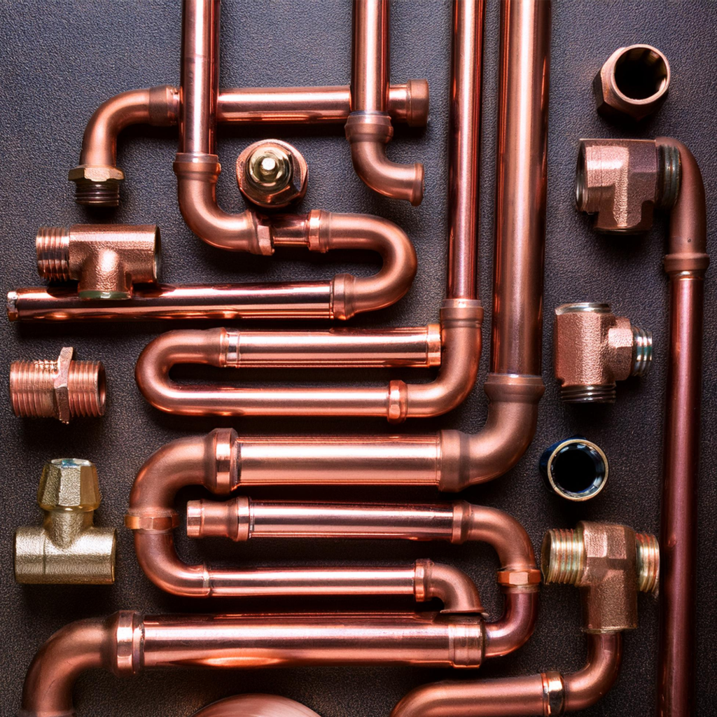 Copper Pipes and Fittings- Creative Building Materials